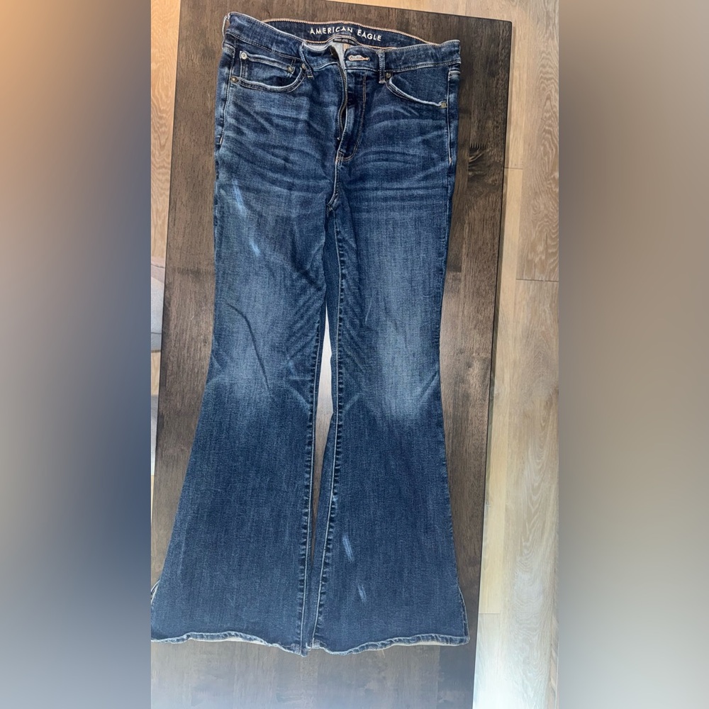 American Eagle Outfitters Dark Blue Flare Jeans